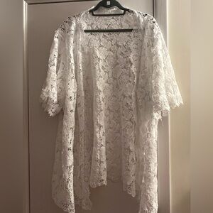 Laced cardigan/shawl